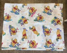 Vintage Disney Winnie The Pooh and Piglet Twin flat sheet