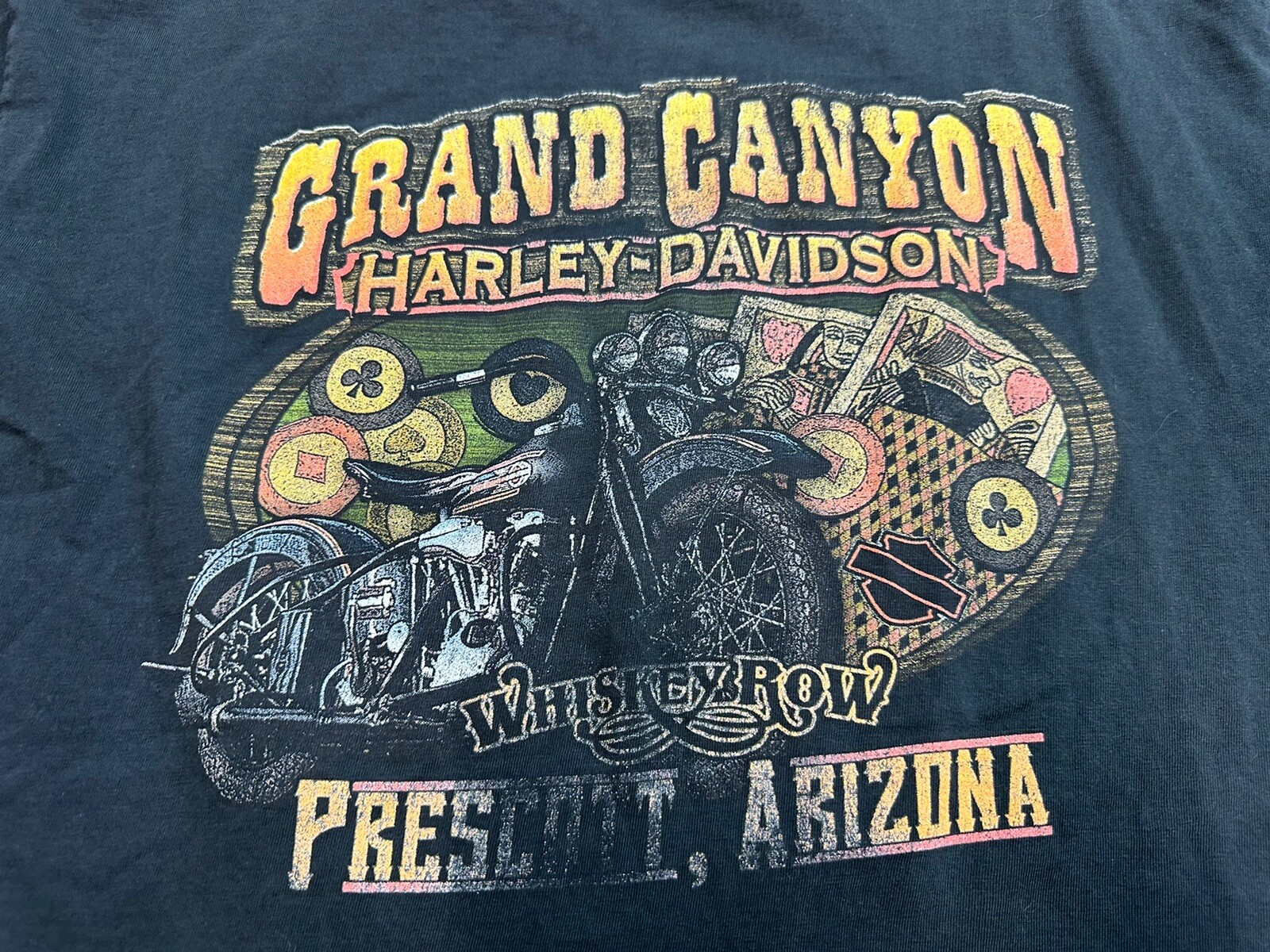 Maglietta vintage Harley Davidson da uomo Grand Canyon Prescott Az whisky fila taglia XL