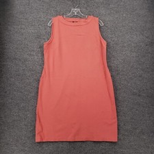 Talbots Dress Womens 14 Orange Mini Tank Shift Sleeveless Stretch A Line Classic