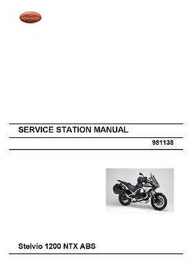 Moto Guzzi workshop service manual 2008 Stelvio 1200 NTX ABS
