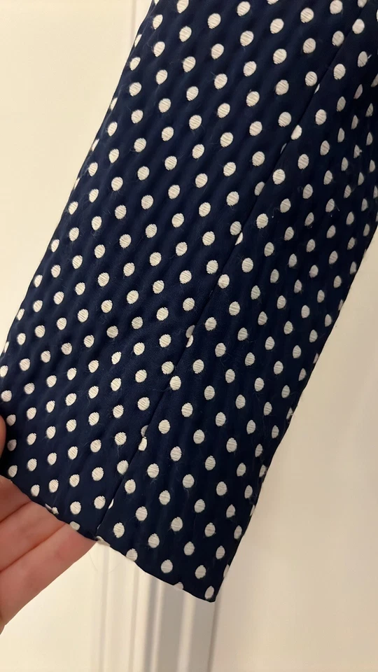 Blazer Gap The Academy Lunares Azul y Blanco Talla 4 Foto 3 de 4