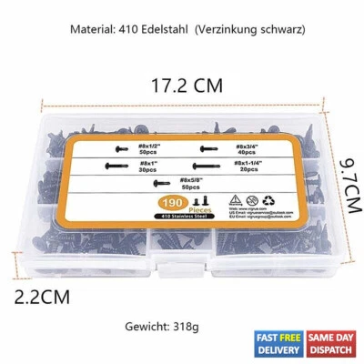 Black Self Drilling Wafer Head Screws Steel Self Tapping Screws for Metal Sheets