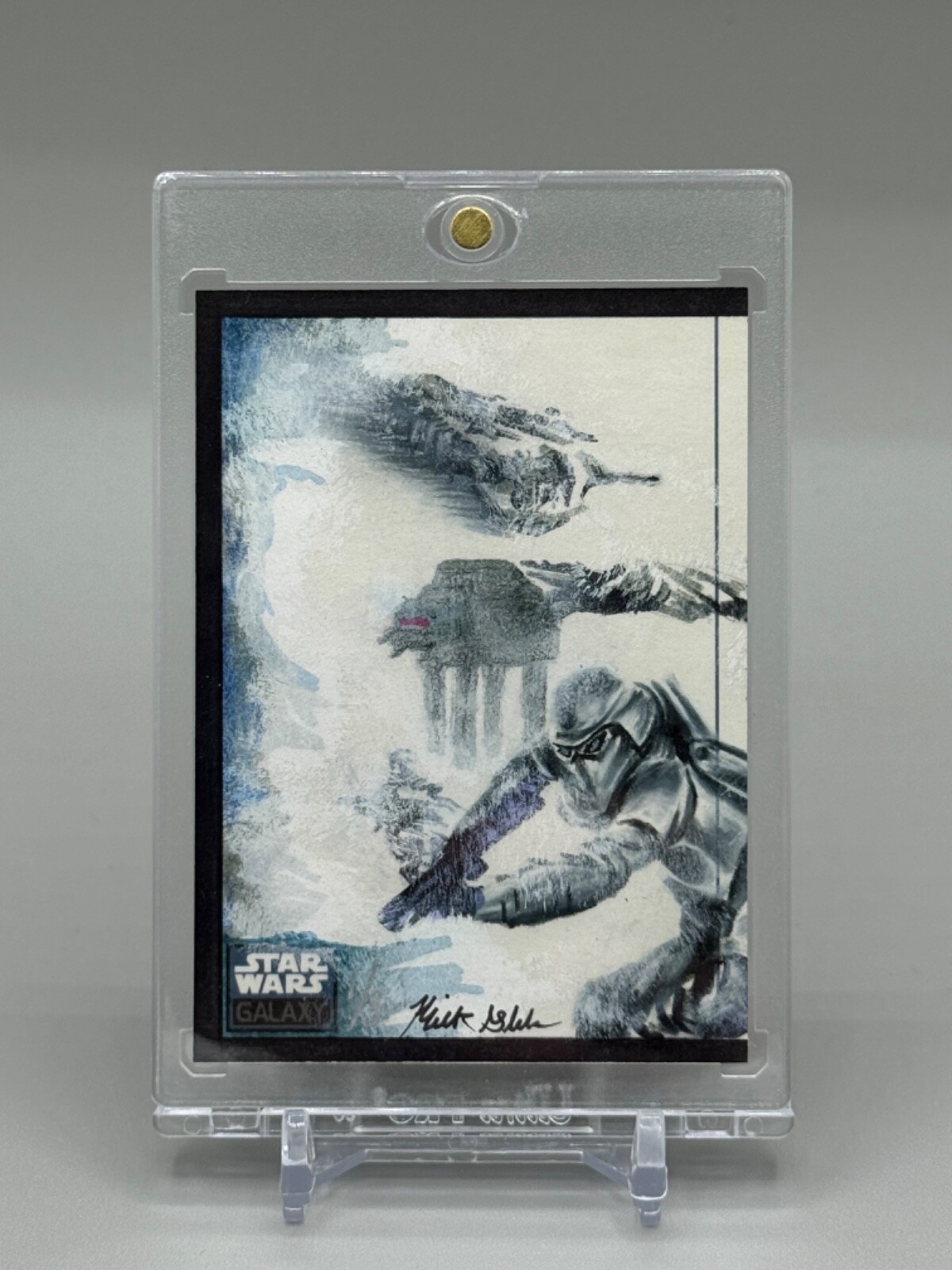 Topps Star Wars Galaxy Series 4 1/1 Sketch Card Glebe Snowtrooper AT-AT Hoth 🤯