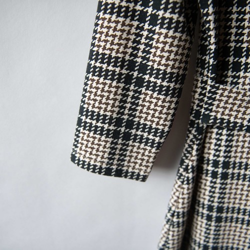 Lands' End Belted Wrap Style Houndstooth Fit & Flare Dress 6-8 - Picture 5 of 10
