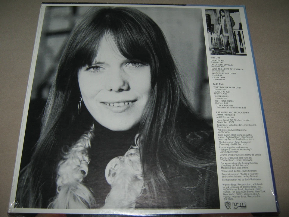 JOYCE EVERSON Crazy Lady RARE SEALED New Vinyl LP 1972 BS-2604 Peter Frampton - Image 3 of 4