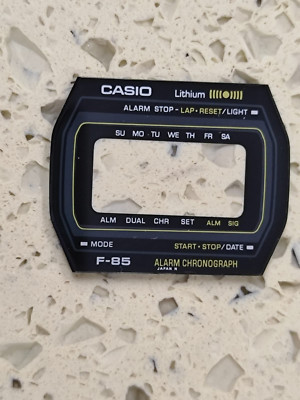 Vintage Original Casio F-85  QW-160  CRYSTAL-DIAL -GLASS NOS