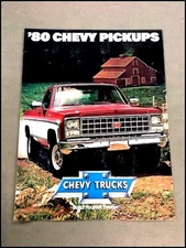 1980 Chevrolet Pickup Truck USA Original Sales Brochure - Silverado C/K Chevy