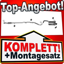 Auspuff für FIAT PANDA II (169) 1.3 D Multijet MJTD ab 2005 mit CHROM Endrohr