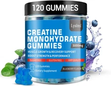 Creatine Monohydrate Gummies 5000Mg for Men & Women, Creatine Monohydrate for Mu