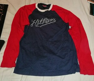 red tommy hilfiger shirt long sleeve