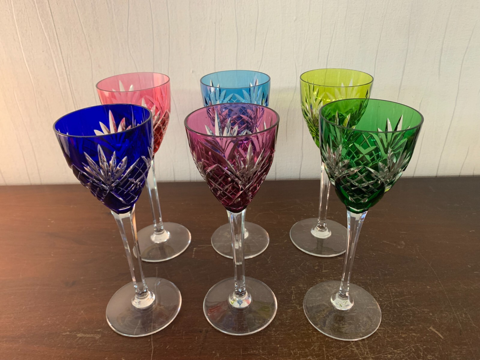 Lot Of 6 Rohmer Chantilly Crystal Glasses From Saint Louis (Price For 6)