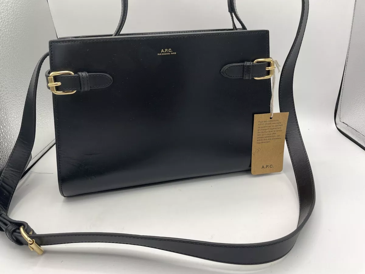A.P.C. Farrah bag black Leather Satchel Shoulder Bag $450 | eBay