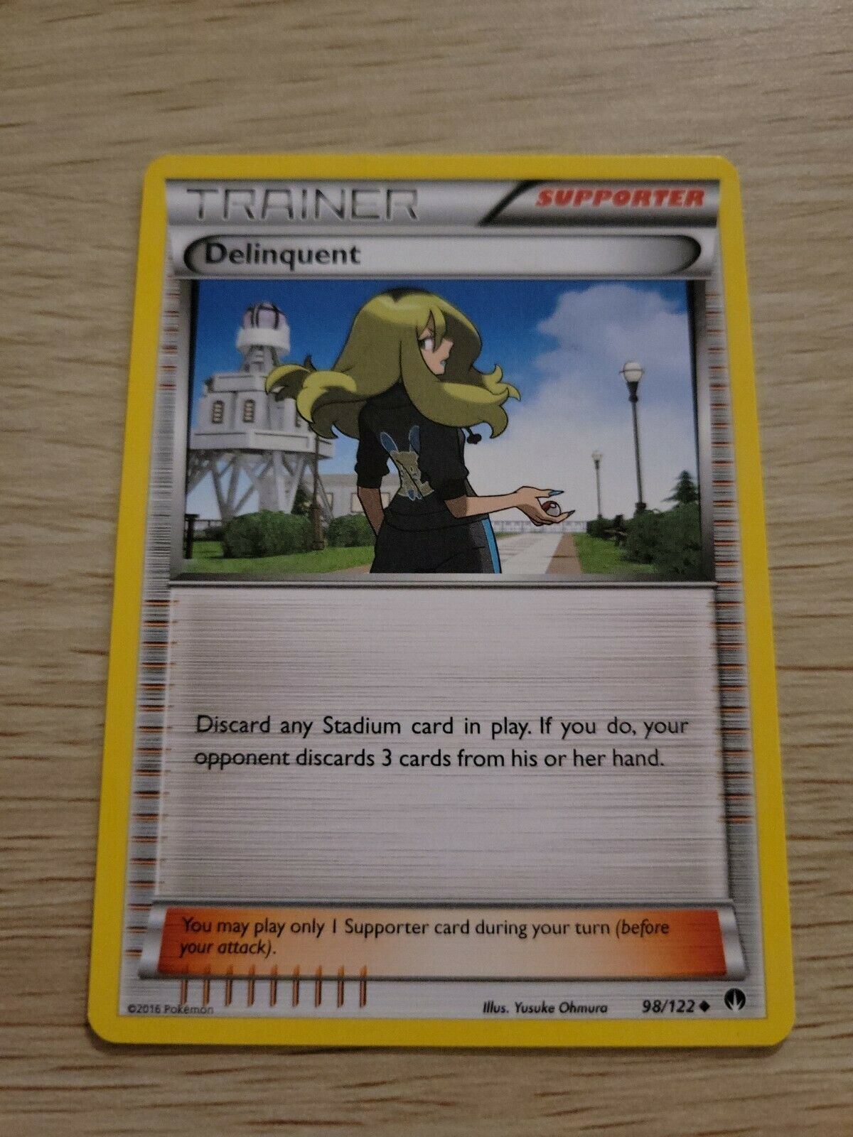 Pokemon TCG Card 2016 XY BREAKpoint Delinquent 98/122 Non-Holo