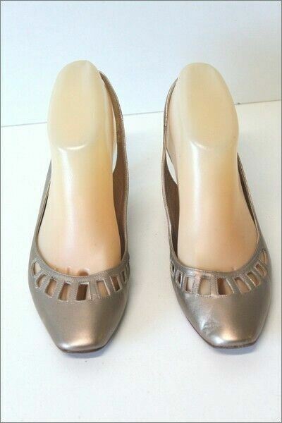 Escarpins Sacha London Bronze Cuir Ajouré – Taille 37 – Très Bon état