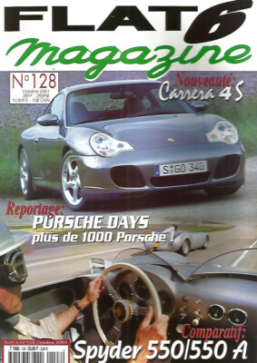 FLAT 6 MAG. Nr.128 CARRERA 4 S / SPYDER 550 VS 550 A / 930 3.0 1975 / 3.8 RSR