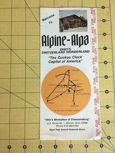 Brochure Welcome to Alpine-Alpa Ohio's Switzerland Wonderland Cuckoo Clock