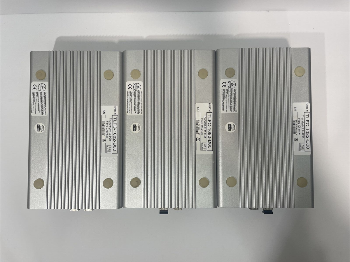 Lot of 3 ATTO Thunderlink TLFC-1082-D00 Dual Thunderbolt 8GB Fibre