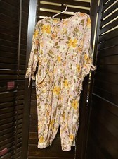 Vintage Style Floral Romper Girls Size 5/6