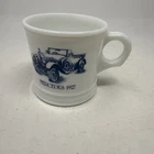 Vintage Surrey Shaving Mug 1927 Mercedes Classic Car USA Milk Glass Soap