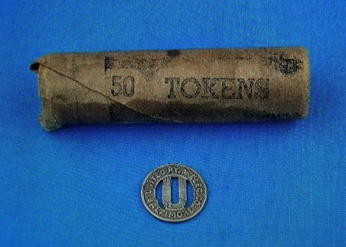 Antique Tokens 1919 United Railway  & Elec. Co. Baltimore  50 Tokens One Roll  - product listing photo