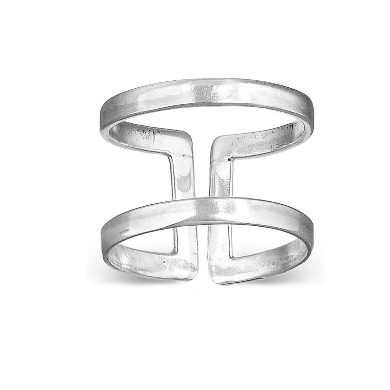 925 Sterling Silver Wide Band Ring Womens Jewelry Adjustable Size
