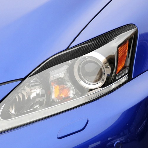 For Lexus IS250 IS350 2006-12 Carbon Fiber Headlight Eyebrow Sticker Trim - Picture 3 of 8