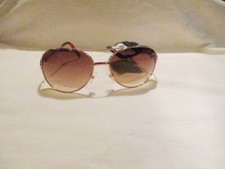 Women's Foster Grant "AR GOLD" Aviator Fashion Sunglasses NWT