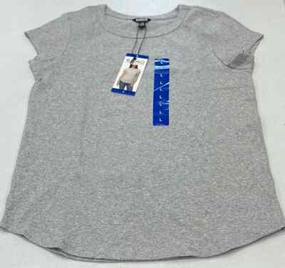 Buffalo Women's Crew Neck Cotton Blend Rib Knit Tee | C22