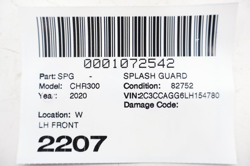 2011-2023 CHRYSLER 300 FRONT LEFT SIDE AIR INTAKE SPLASH GUARD SHIELD COVER OEM - Imagen 11 de 11