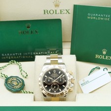 Rolex Daytona 116503 40mm Black Dial Yellow Gold Bi-Metal 2022 Box and Papers