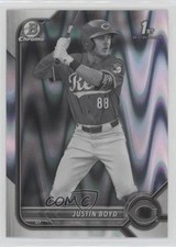 2022 Bowman Draft Chrome Black & White RayWave Refractor Justin Boyd #BDC-13 2a9