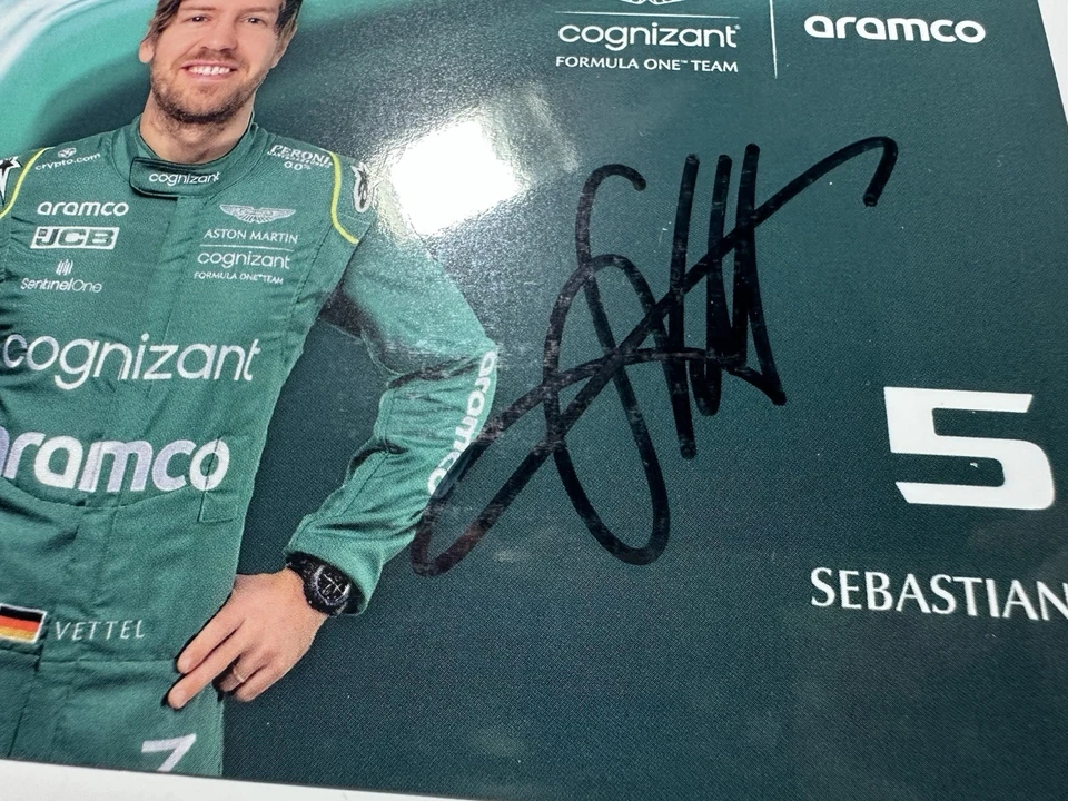 Sebastian vettel signed autograph card Aston Martin Racing-Formula 1 Driver card - Image 2 of 3