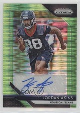 2018 Panini Prizm Rookie Neon Green Pulsar Jordan Akins #RA-JAK Auto lm4