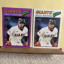 2026 Topps Heritage #327 Willy Adames- Purple Border- Plus Base 
