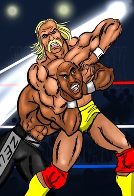 Hulk Hogan Vs Zeus 11 X 17 Print