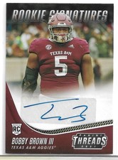 BOBBY BROWN III 2021 CHRONICLES AUTO ROOKIE TEXAS A&M AGGIES