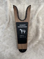 Boot Jack Cowboy Western Wood and Leather Boot Remover Heel Jack THIEVES MARKET