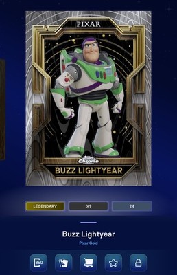 Topps Disney Collect Buzz Lightyear Legendary 25cc Pixar Gold  {DIG1TAL}
