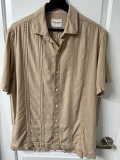 Scotch Soda Shirt Mens M Button Up Linen Blend Beach Vacation Preppy Designer