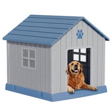 ComeWay Dog House Indoor Outdoor for Small to Large Sized Dogs 38'' Resin Outdoo