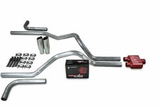 Chevy GMC 1500 19-25 2.5" Dual Exhaust Kis Cherry Bomb Extreme Clamp Tips Side