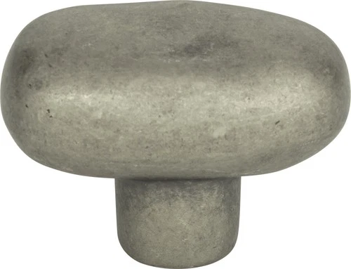 Atlas 332-P Distressed Oval Knob 1 11/16 Inch - Pewter - Picture 2 of 2