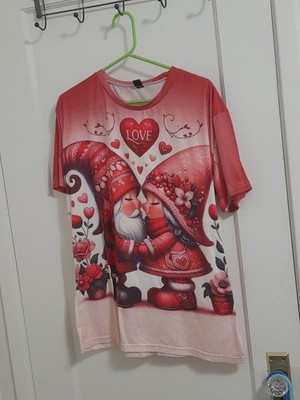 Women's 2XL Gnome Couple With A Love Heart Above Them