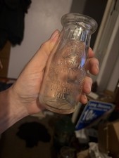 rare norwalk diary ohio half pint milk bottle...