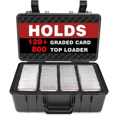 Graded Card Case - Storage Box for 120+ CSG, BGS, SGC, Top Loaders Graded Spo...
