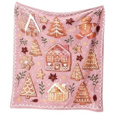 Christmas Throw Blanket for Couch 60x50,Pink Winter Holiday Christmas Blanket 2
