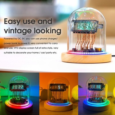 Horloge Digitale VFD à Affichage Fluorescent WIFI - Calibrage Automatique, NEUVE