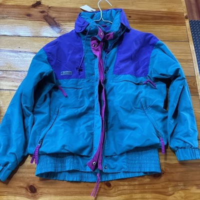 Columbia Sportswear Company Womens Jacket M Teal/Purple Vamoose Radial Sleeve