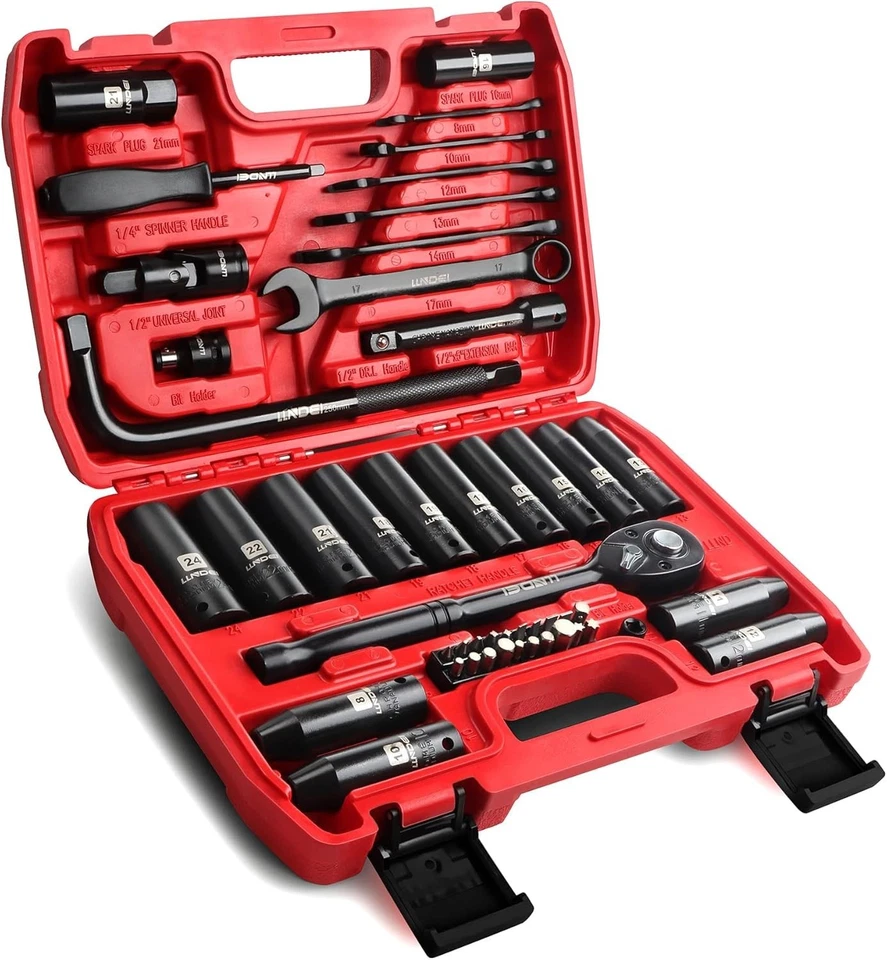 Portable 49-Piece 1/2" Dr. Socket Set with Storage Case - Image 4 of 4