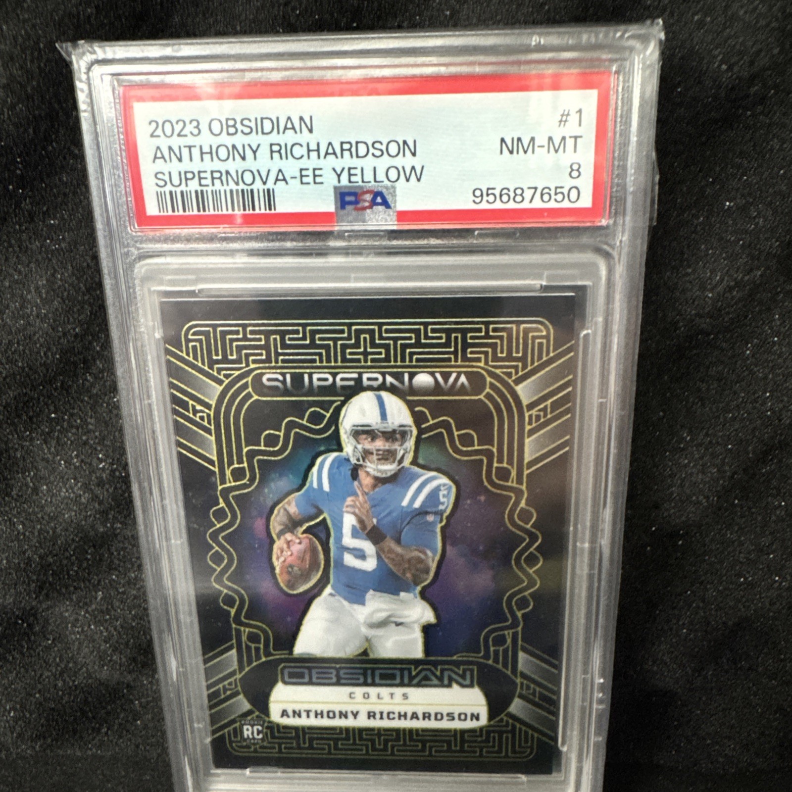 Anthony Richardson Panini Obsidian Supernova #1 Electric Etch Yellow